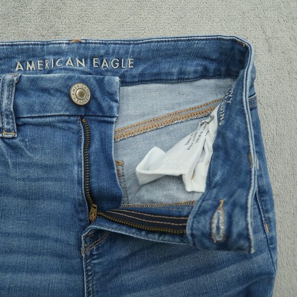 American Eagle Jeans Women's Size 4R Blue High-Rise Jegging Denim 27" Inseam - Picture 3 of 16